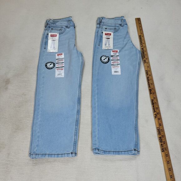 Wrangler Jeans Boys Loose Blue Sz 8 Regular Denim Pants Kids Skater Lot of 2 Kid - Picture 6 of 16
